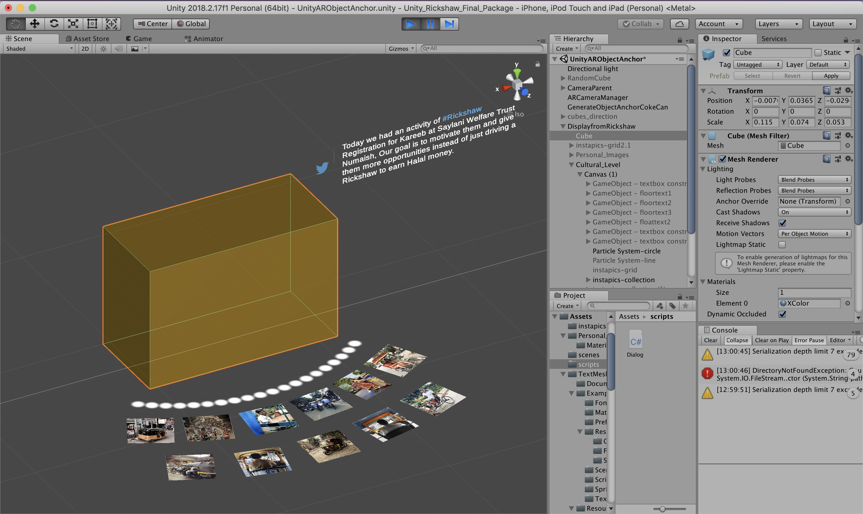 Unity prototyping process