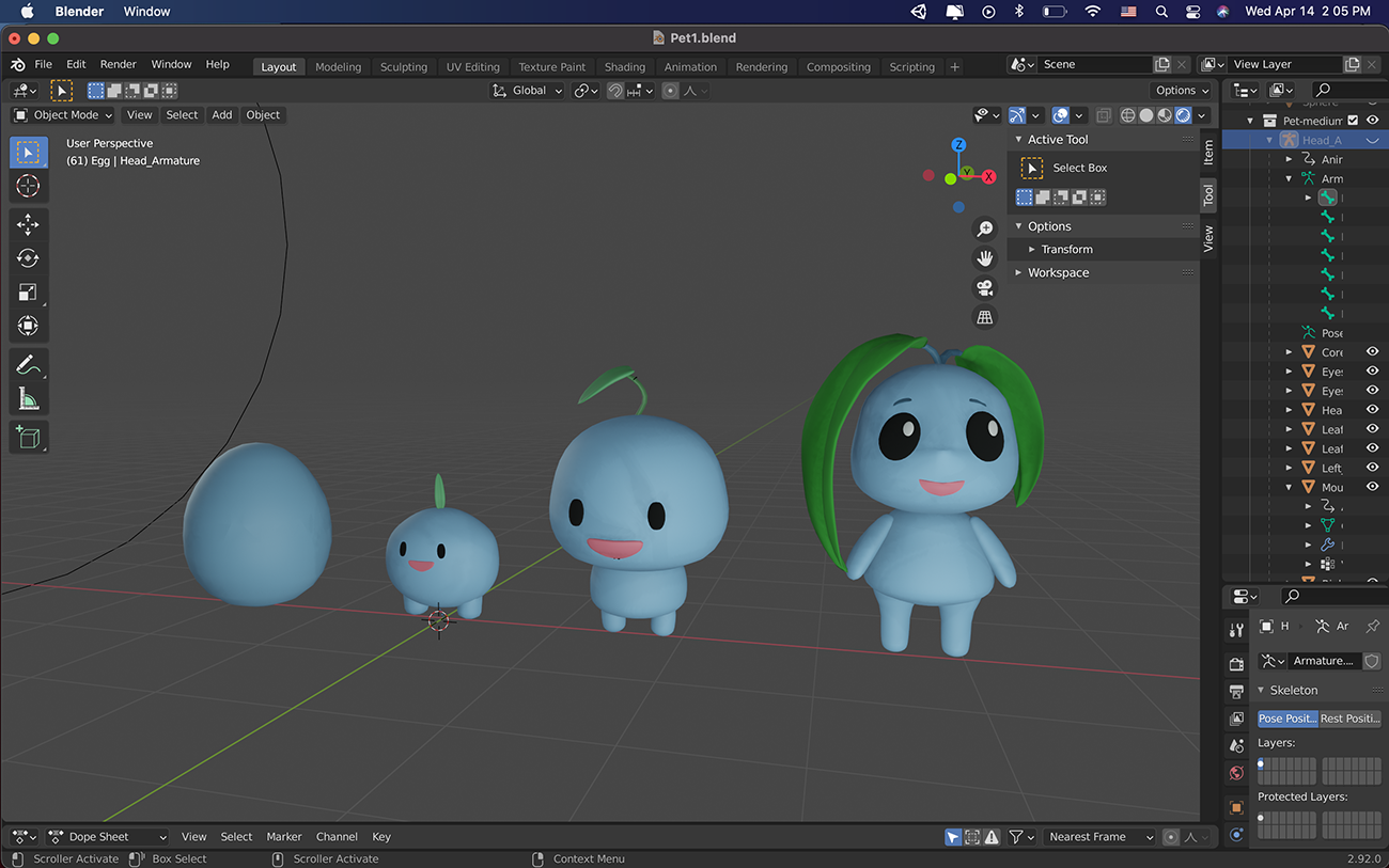 Blender work in progress